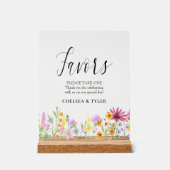 Table fleur sauvage de mariage préféré (Recto)