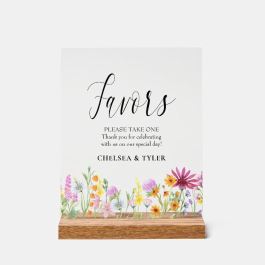 Table fleur sauvage de mariage préféré (Recto)