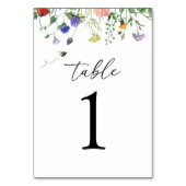 Table Fleur sauvage et abeilles Numéro de tableau (Dos)