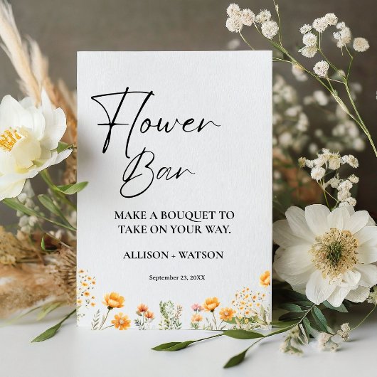Table Fleur sauvage Flower bar signe fleur de douche nup
