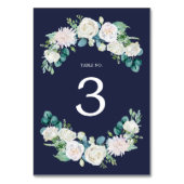 Table Fleurs blanches classiques | Numéro de tableau de  (Dos)