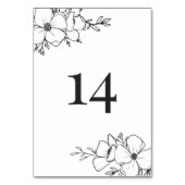 Table Fleurs blanches et charbon de bois à main Numéro d (Dos)