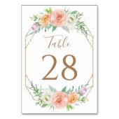 Table Fleurs d'aquarelle géométrique Numéro de tableau (Dos)