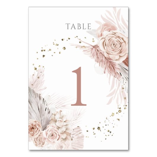 Table fleurs de boho d'aquarelle Tableau Numéro 1 (Dos)