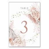 Table fleurs de boho d'aquarelle Tableau Numéro 3 (Dos)