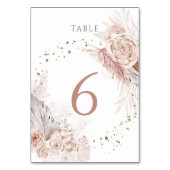 Table fleurs de boho d'aquarelle Tableau Numéro 6 (Dos)