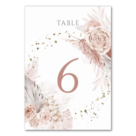 Table fleurs de boho d'aquarelle Tableau Numéro 6 (Dos)