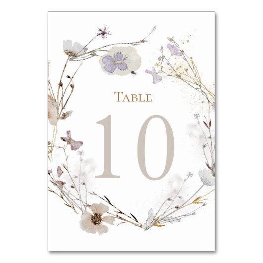 Table fleurs de prairie Numéro de tableau 10 (Par défaut)
