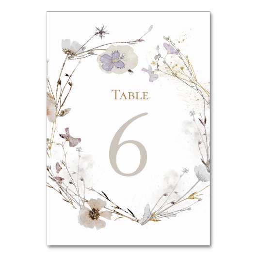 Table fleurs de prairie Tableau Numéro 6 (Par défaut)