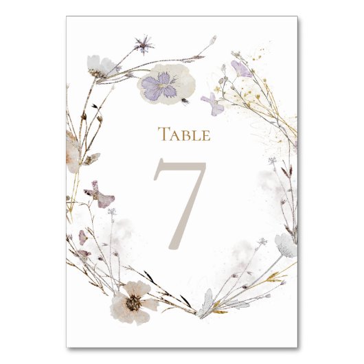 Table fleurs de prairie Tableau Numéro 7 (Par défaut)