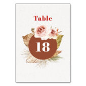 Table Fleurs du désert boho fleuri mariage numéro de tab (Dos)