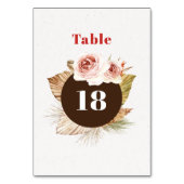 Table Fleurs du désert boho fleuri mariage numéro de tab (Dos)