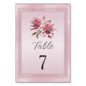 Table Fleurs roses modernes Numéro de tableau (Dos)