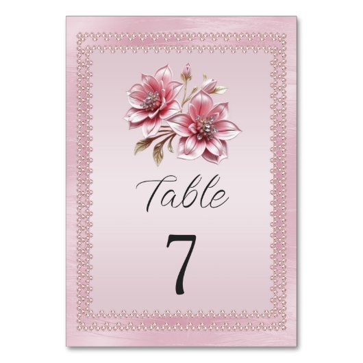 Table Fleurs roses modernes Numéro de tableau (Par défaut)