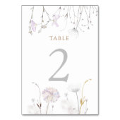 Table fleurs sauvages aquarelle Numéro de tableau 2 (Dos)