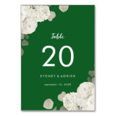 Table Floral d'hiver | Numéro de tableau Mariage vert (Par défaut)