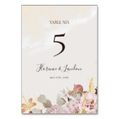 Table Floral flush moderne | Numéro de tableau aquarelle (Dos)