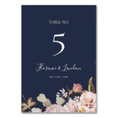 Table Floral flush moderne | Numéro de tableau de la mar (Dos)