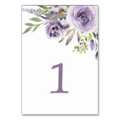 Table Floral Rose pourpre Tableau 1 Mariage Numéro de ta (Dos)