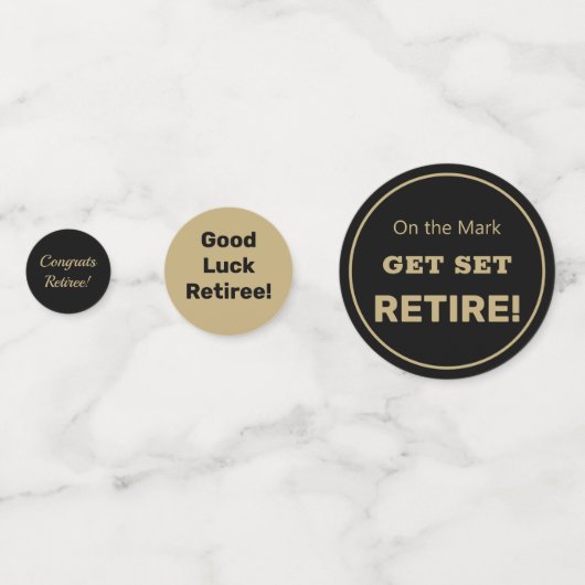 Table Fun Retirement Party Confetti (Derrière)