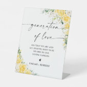 Table Génération Florale Jaune Élégante de Signe d'Amour (Recto)