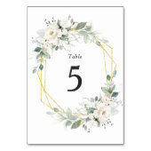 Table Géométrique or blanc floral f mariage numéro de ta (Par défaut)