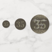 Table glamour personnalisée confetti 35e (Devant)