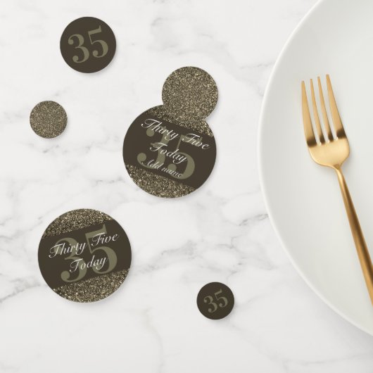Table glamour personnalisée confetti 35e (Groupe)