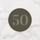 Table glamour personnalisée confetti 50e (Petit recto)