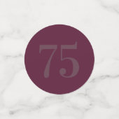 Table glamour personnalisée confetti 75e (Petit recto)