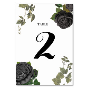 Table Gothique Halloween Rose Mariage blanc Numéro de ta