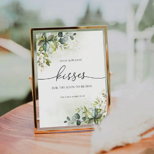 Table Green Eucalyptus Invité Combien de baisers Signe
