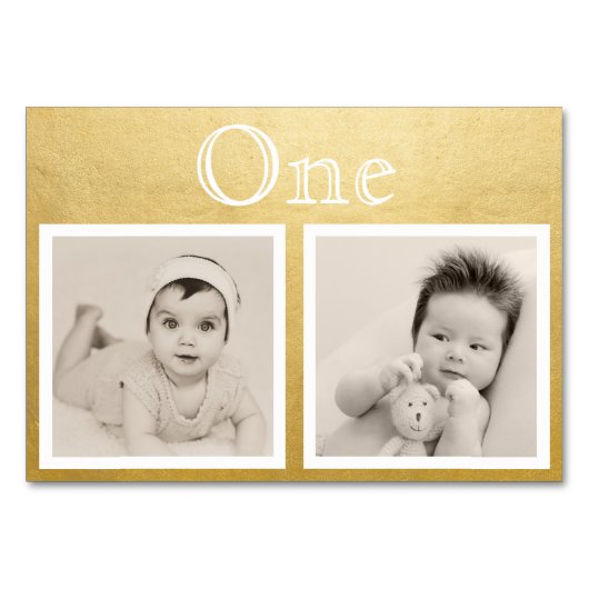 Table Groom de mariée âge d'or personnalisé Numéro de ta (Devant)