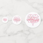 Table Heureuse Sainte-Valentin Confetti (Derrière)