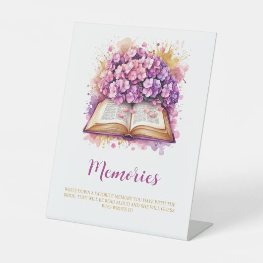 Table Hydrangea Souvenirs avec le signe de mariée (Recto)