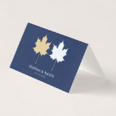 Table Invité Feuille d'Érable Or Bleu Marine Éléga (Back)