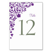 Table Jardin Secret Purple Floral Mariage Numéro de tabl (Dos)