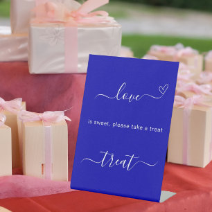 Table L'amour est doux royal bleu mariage signe de régal