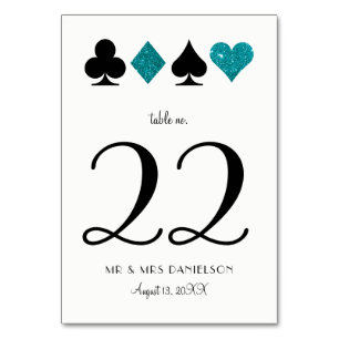 Table Las Vegas Turquoise Parties scintillant Numéro de
