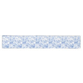Table Long Grandmillennial Bleu Toile Roses Floral Chemin de (Horizontal)