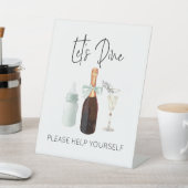 Table Mangeons signe de nourriture Baby shower vert (In SItu)