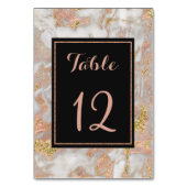 Table Marbre d'or Rose moderne Faux Mariage Numéro de ta (Dos)