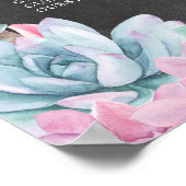 Table Mariage Chalk Succulents Poster Siège (Coin)