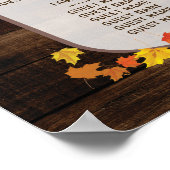 Table Mariage Citrouille Automne Bois Poster Siège (Coin)