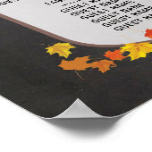 Table Mariage Citrouille Automne Chalk Poster Sièg (Coin)