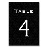 Table Mariage damassé noire Numéro de tableau 4 (Par défaut)