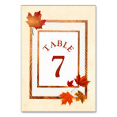 Table Mariage d'automne Pretty Automne Numéro de la tabl (Dos)