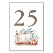 Table Mariage de automne rose Citrouille or  Numéro de t (Dos)