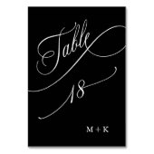 Table Mariage de calligraphie de luxe numéro 18, noir (Par défaut)