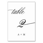 Table Mariage de calligraphie romantique numéro 2, (Par défaut)